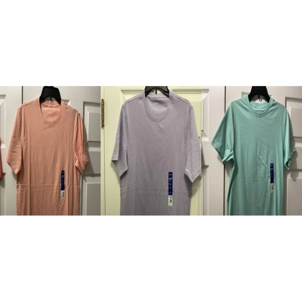 Mens T-Shirt Bundle Size S - 3 NWT APT 9 Tees - Pastel Lot - Peach Purple Mint